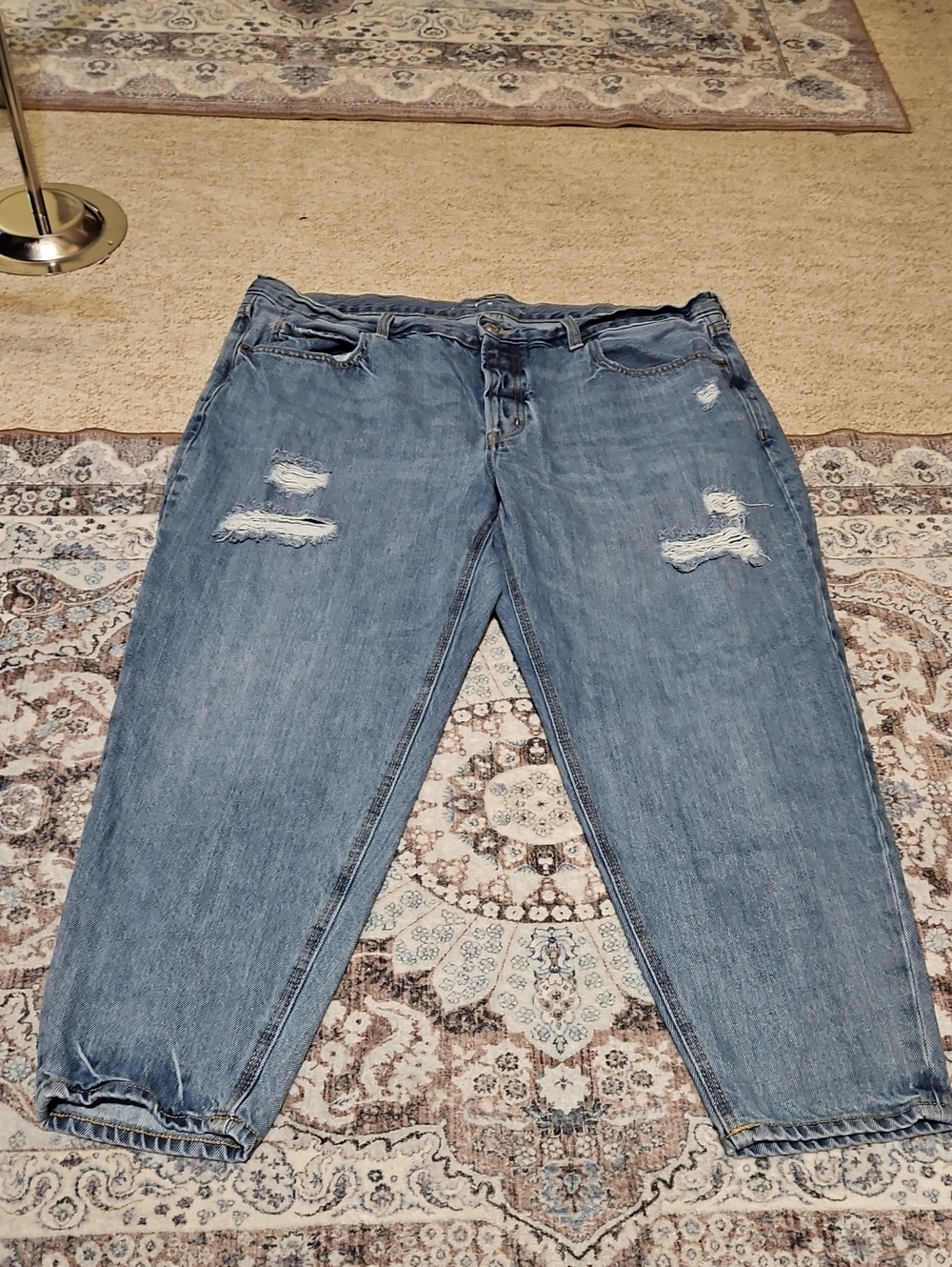 Old Navy Light Blue Distressed Boyfriend Jeans